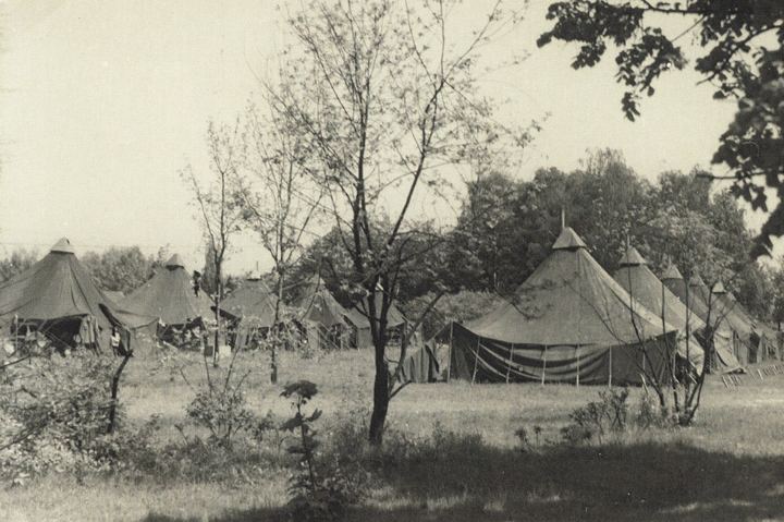 Americký tábor v Borském parku, 1945